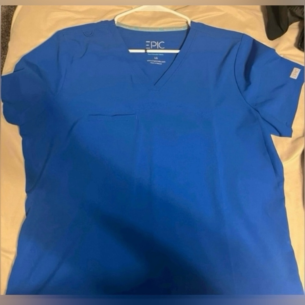 Royal Blue Scrub Top